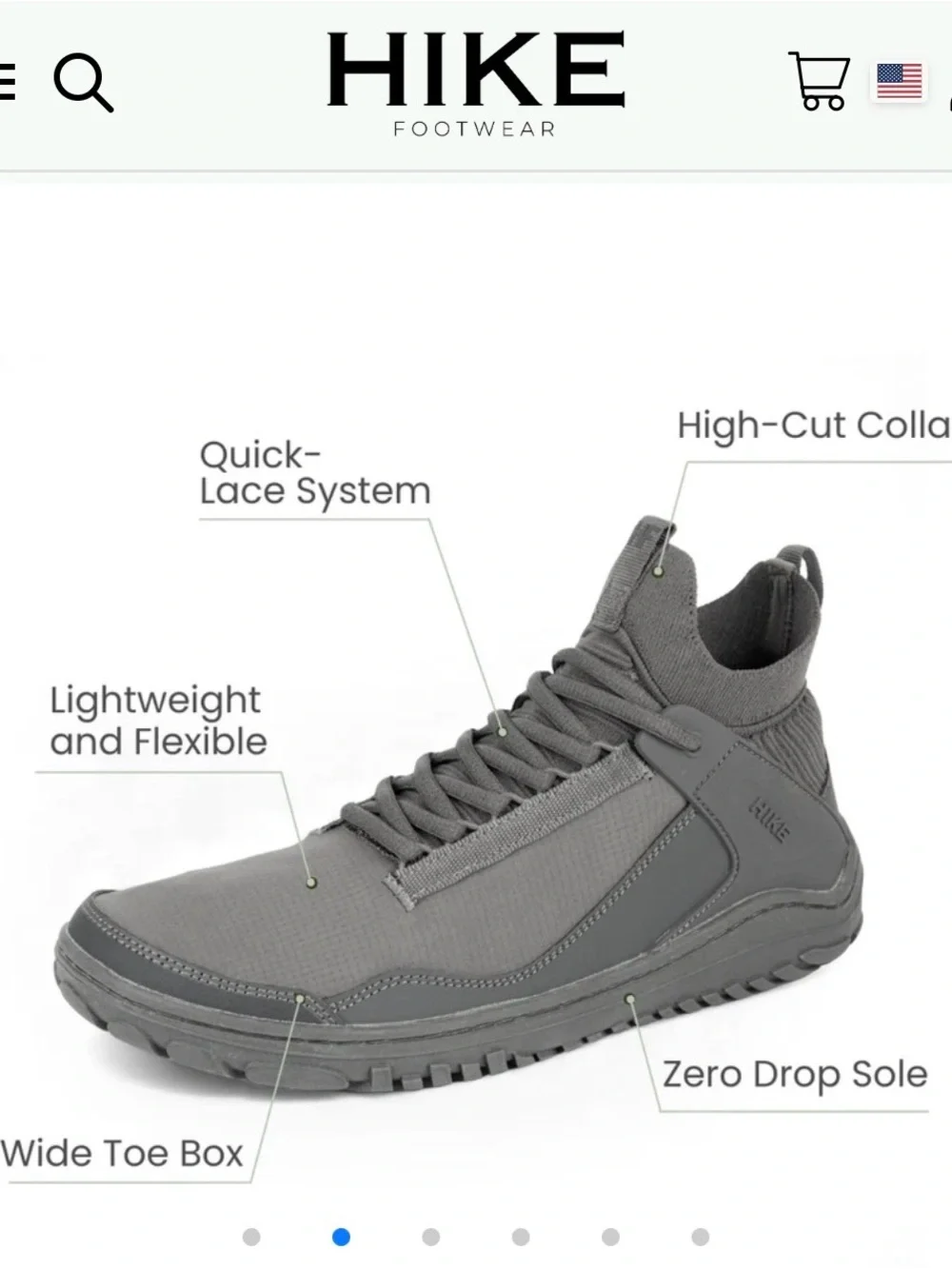 NWT HIKE Avara Trek in Gray, size US M12 / W14
